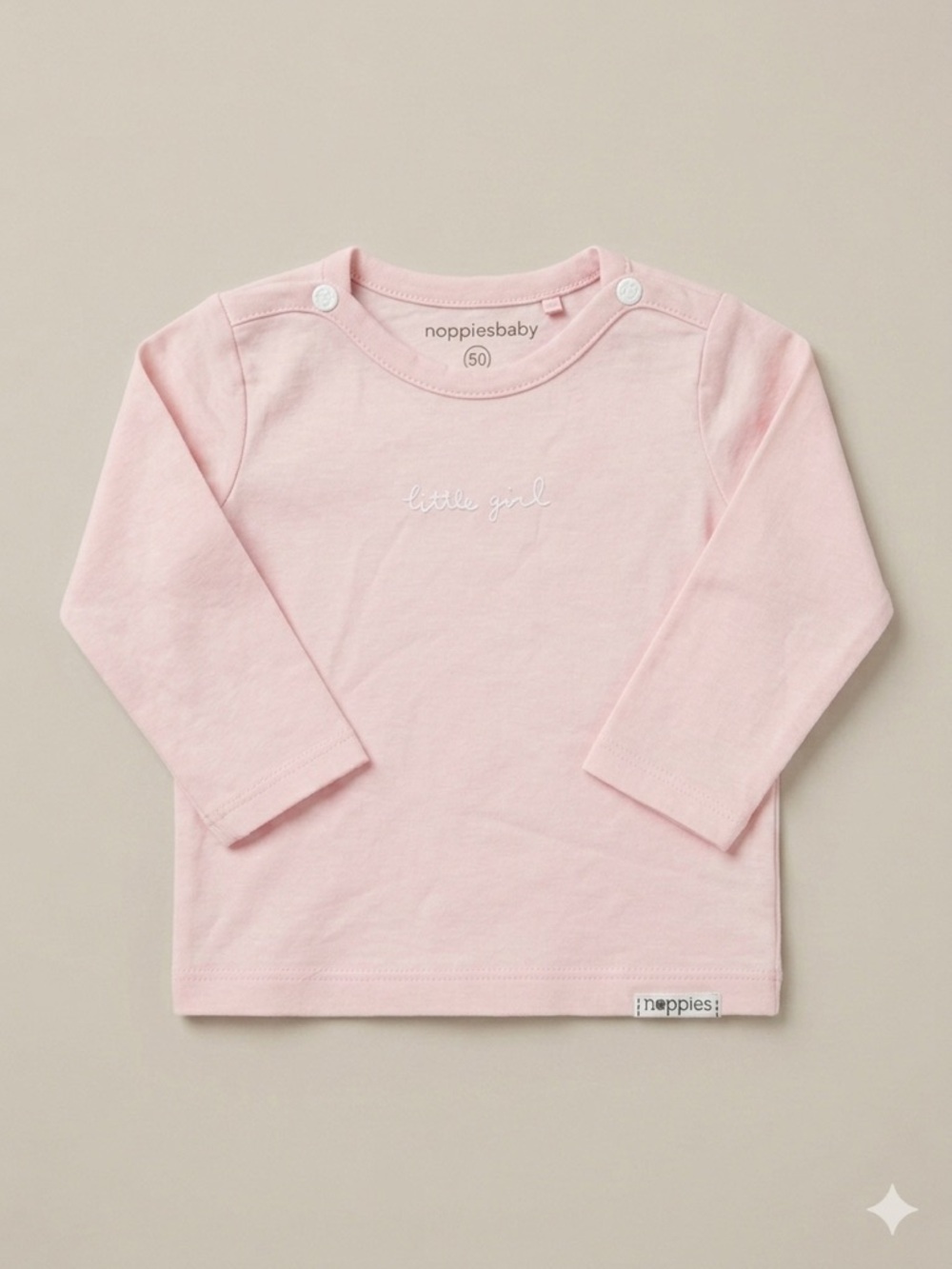 Noppies Pink Long-Sleeve Tee with Embroidered Script